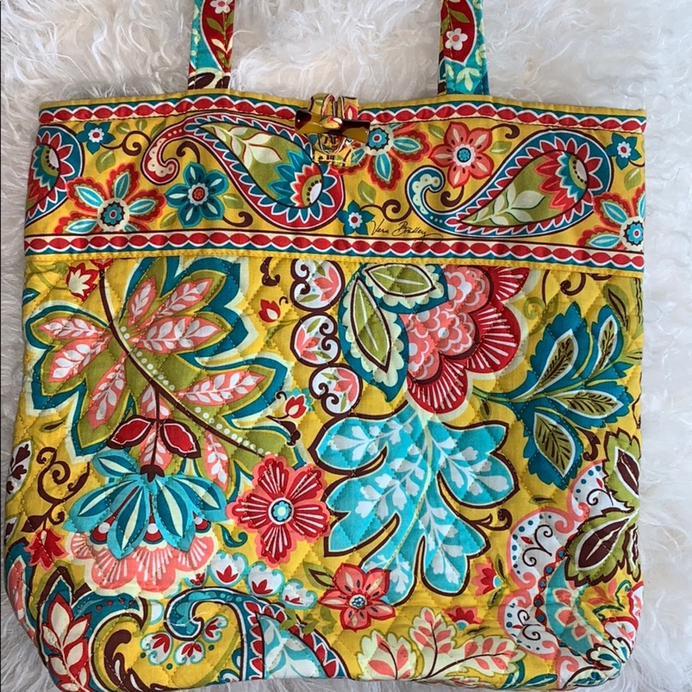 Vera Bradley Gold Floral Handbag